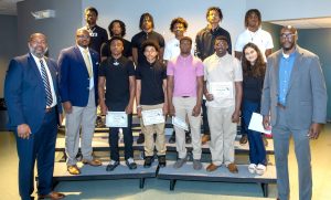 MHS Basketball Team were recognized at the Scott County Hall of Fame Induction Ceremony.